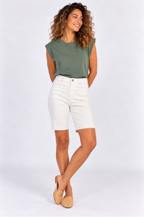 Blusa muscle stella maris verde,.
